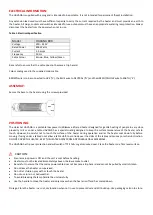 Preview for 3 page of Herschel HAVANA 800 Set-Up & Operating Instructions