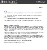 Preview for 2 page of Herschel iQ R2 Installation And Operating Instructions Manual