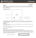 Preview for 4 page of Herschel iQ R2 Installation And Operating Instructions Manual