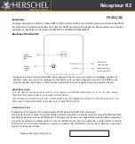 Preview for 8 page of Herschel iQ R2 Installation And Operating Instructions Manual