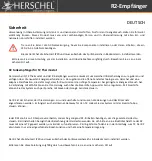 Preview for 10 page of Herschel iQ R2 Installation And Operating Instructions Manual