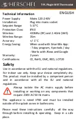 Предварительный просмотр 2 страницы Herschel T-PL Installation And Operating Instructions Manual