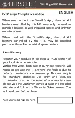 Предварительный просмотр 3 страницы Herschel T-PL Installation And Operating Instructions Manual