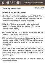 Предварительный просмотр 5 страницы Herschel T-PL Installation And Operating Instructions Manual