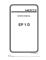 Предварительный просмотр 1 страницы Hertz EP 1 D Service Manual