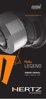 Preview for 2 page of Hertz Mille LEGEND ML 1650.3 Owner'S Manual