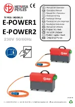 Preview for 1 page of Hervisa Perles E-POWER1 Operator'S Manual