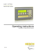 Предварительный просмотр 1 страницы HESCH HE 5750 Operating Instructions Manual