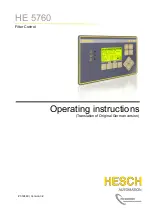 HESCH HE 5760 Operating Instructions Manual preview