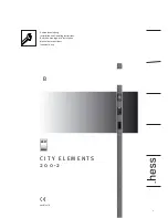 Hess City Elements 200-2 Installation And Operating Instructions Manual предпросмотр