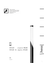 Hess VIGO 2500 RGB Installation And Operating Instructions Manual preview