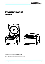 Preview for 1 page of Hettich ZENTRIMIX 380 R Operating Manual