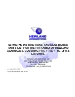 Hewland FTR Servicing Instructions preview