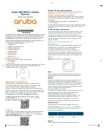 Hewlett Packard Enterprise Aruba ARBT0033 Startup Manual preview