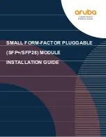 Preview for 1 page of Hewlett Packard Enterprise aruba SFP+ Installation Manual