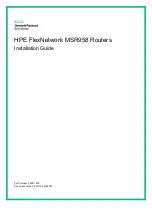 Предварительный просмотр 1 страницы Hewlett Packard Enterprise HPE FlexNetwork MSR958 Installation Manual