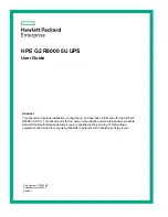 Hewlett Packard Enterprise HPE G2 R8000 6U User Manual preview