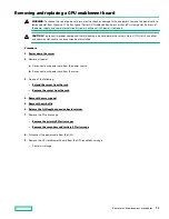 Предварительный просмотр 59 страницы Hewlett Packard Enterprise HPE ProLiant DL385 Gen10 Plus Maintenance And Service Manual