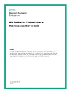 Hewlett Packard Enterprise HPE ProLiant XL170r Gen10 Maintenance And Service Manual предпросмотр