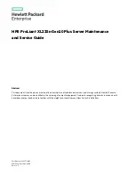 Hewlett Packard Enterprise HPE ProLiant XL225n Gen10 Plus Maintenance And Service Manual предпросмотр