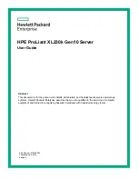 Предварительный просмотр 1 страницы Hewlett Packard Enterprise HPE ProLiant XL230k Gen10 User Manual