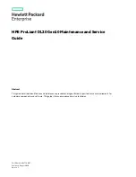 Hewlett Packard Enterprise ProLiant DL20 Gen10 Maintenance And Service Manual предпросмотр