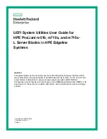 Hewlett Packard Enterprise ProLiant m510 User Manual preview