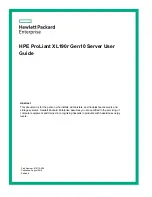 Hewlett Packard Enterprise ProLiant XL190r Gen10 User Manual предпросмотр