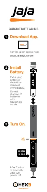 Preview for 1 page of hex3 Jaja Quick Start Manual