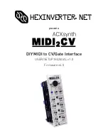 hexinverter ACXsynth MIDI2CV User Manual preview