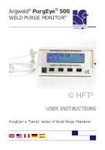 Preview for 1 page of HFT Argweld PurgEye 500 WELD PURGE MONITOR User Instructions