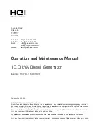 HGI Generators SKD100-I Operation And Maintenance Manual preview