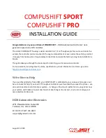 HGM COMPUSHIFT PRO Installation Manual preview