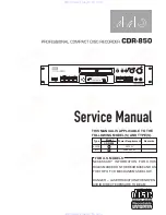 Предварительный просмотр 1 страницы HHB CDR-850 Service Manual