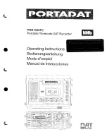 Предварительный просмотр 1 страницы HHB Portadat PDR1000TC Operating Instructions Manual