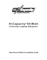 Предварительный просмотр 1 страницы Hi-Capacity 90-Watt Universal Laptop Adapters Compatibility Manual