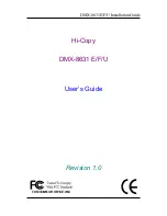 Preview for 1 page of Hi-Copy DMX-8631 E User Manual