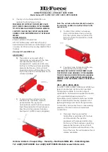 Предварительный просмотр 3 страницы Hi-Force ALUMINIUM HP211 Instruction Manual