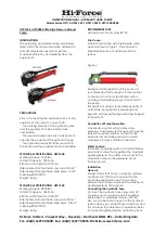 Preview for 5 page of Hi-Force ALUMINIUM HP211 Instruction Manual