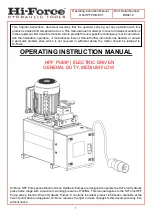 Hi-Force HPF Series Operating Instructions Manual preview