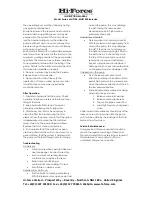 Preview for 3 page of Hi-Force MHP100 Instruction Manual