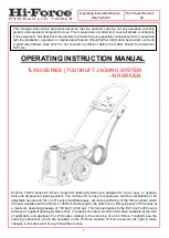 Hi-Force TLA50 Series Operating Instructions Manual preview