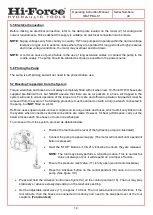 Preview for 14 page of Hi-Force TPE-A Series Operating Instructions Manual