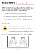 Preview for 14 page of Hi-Force TWS-N Series Operating Instructions Manual