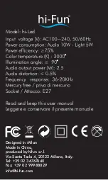 Предварительный просмотр 20 страницы hi-Fun hi-Led User Manual