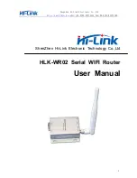 Hi-Link HLK-WR02 User Manual предпросмотр