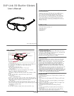 Hi-Shock DLP-Link 3D Shutter Glasses User Manual preview
