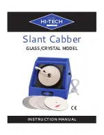 Hi-Tech Diamond Slant Cabber Glass/Crystal Instruction Manual preview