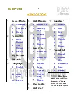 Preview for 3 page of Hi-Tech HE-MP121B Quick Reference Manual