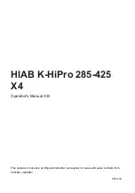 Предварительный просмотр 1 страницы HIAB K-HiPro 285-425-4 Series Operator'S Manual